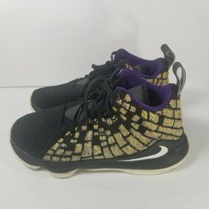 Nike LeBron 17 XVII Lakers Kids Size 1Y Black Basketball Shoes
